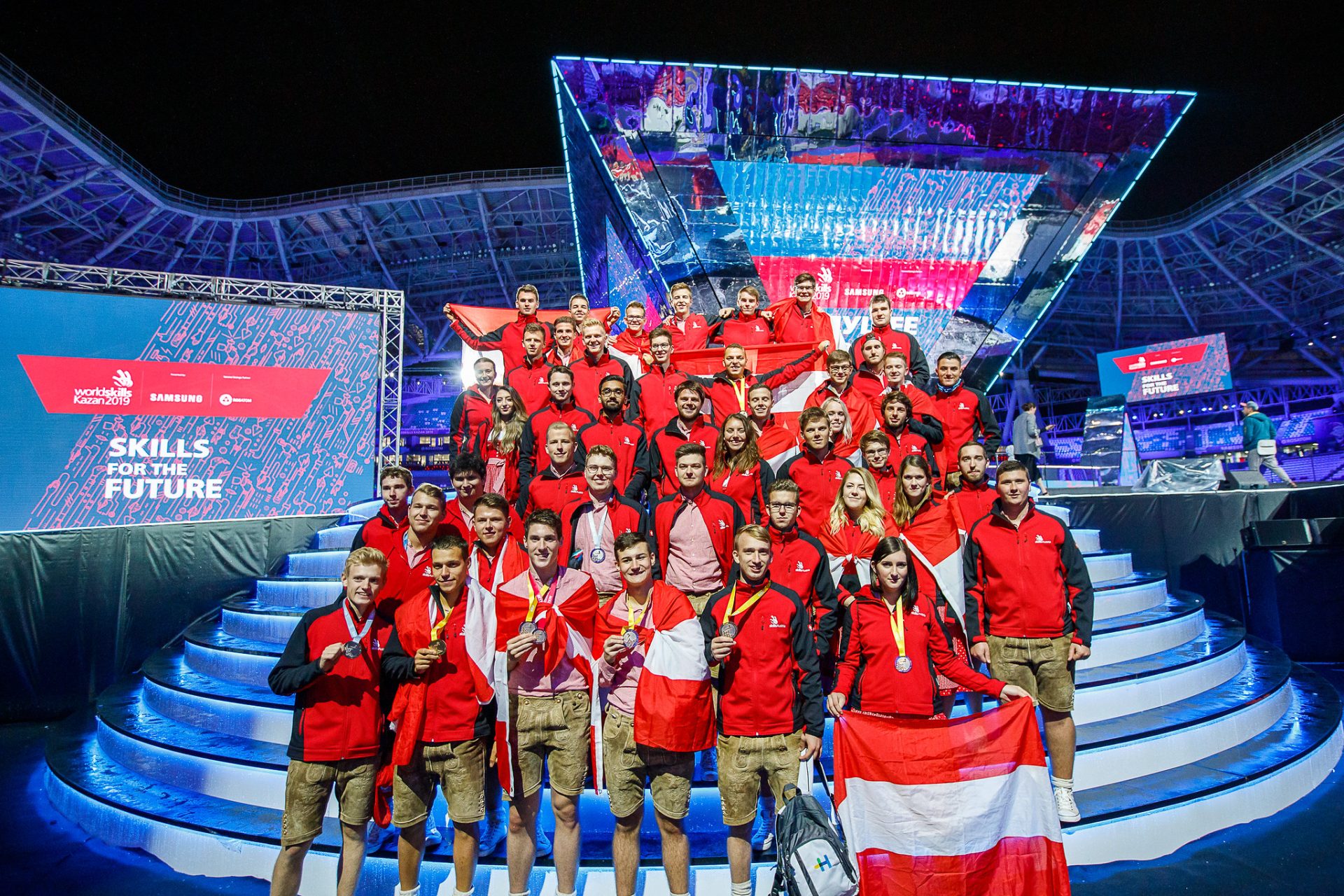 Triumpf in rot-weiß-rot für das Team Austria in Kazan.