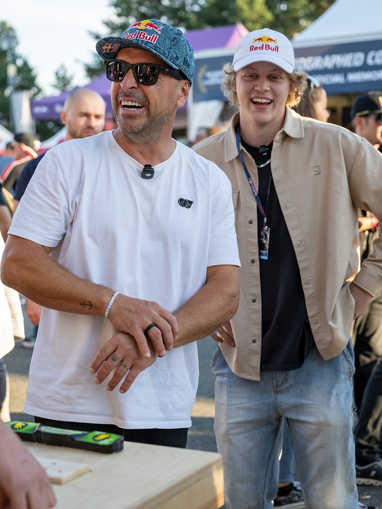 BMX-Legende Senad Grosic mit Red Bull Athlet und Freestyle-Motocrosser Johannes Wibmer